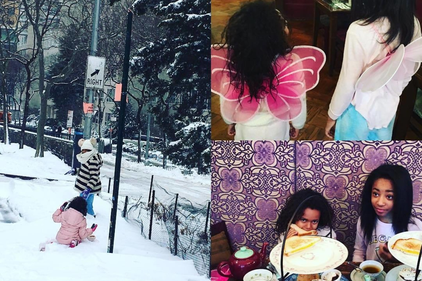 Dainininkė Melanie Brown-Mel B su vaikais.<br>„Instagram“ nuotr.