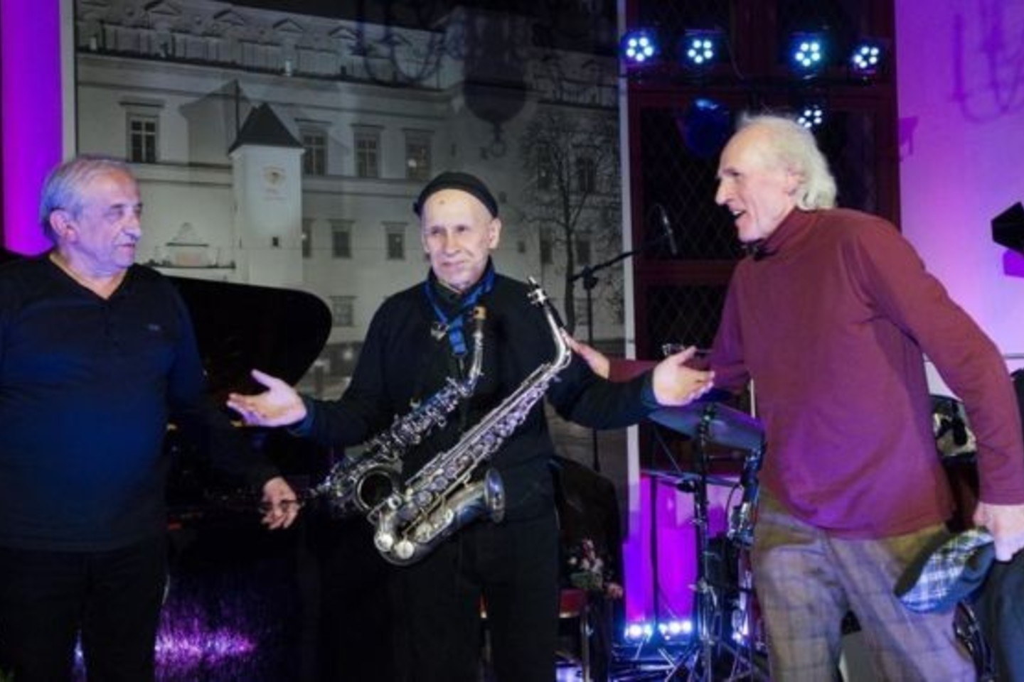 V.Ganelinas, V.Čekasinas, V.Tarasovas. Koncertas Vilniuje vasario 17-ąją – trio 45 metų istorijos kulminacija.<br>I.Vysokicho nuotr.