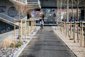 Dviratininkams grįžtant į gatves pradėta rūpintis jiems skirtais takais