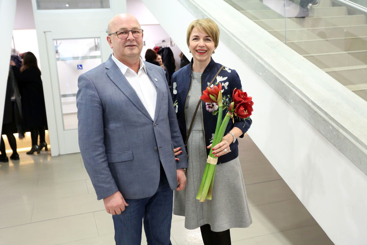 Kauno meras Visvaldas Matijošaitis su drauge Loreta.<br> M.Patašiaus nuotr.