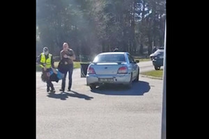 „Subarikas“ įkliuvo: nufilmavo, kaip Estijos pareigūnai pensininkę iš mašinos išplėšė jėga