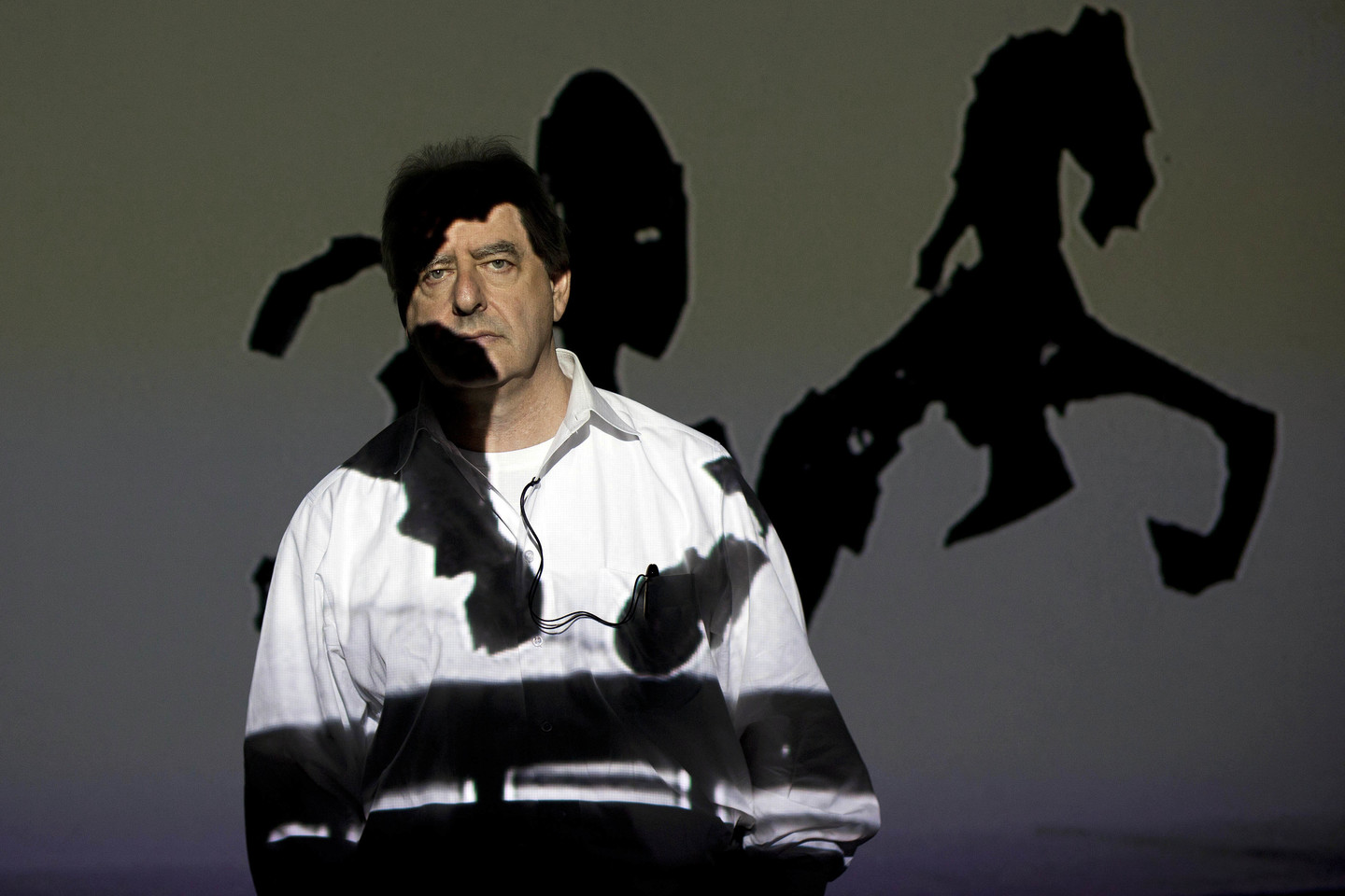 Astūrijos princesės premijos laureatas - Pietų Afrikos Respublikos menininkas Williamas Kentridge'as prie savo animacinio filmo.