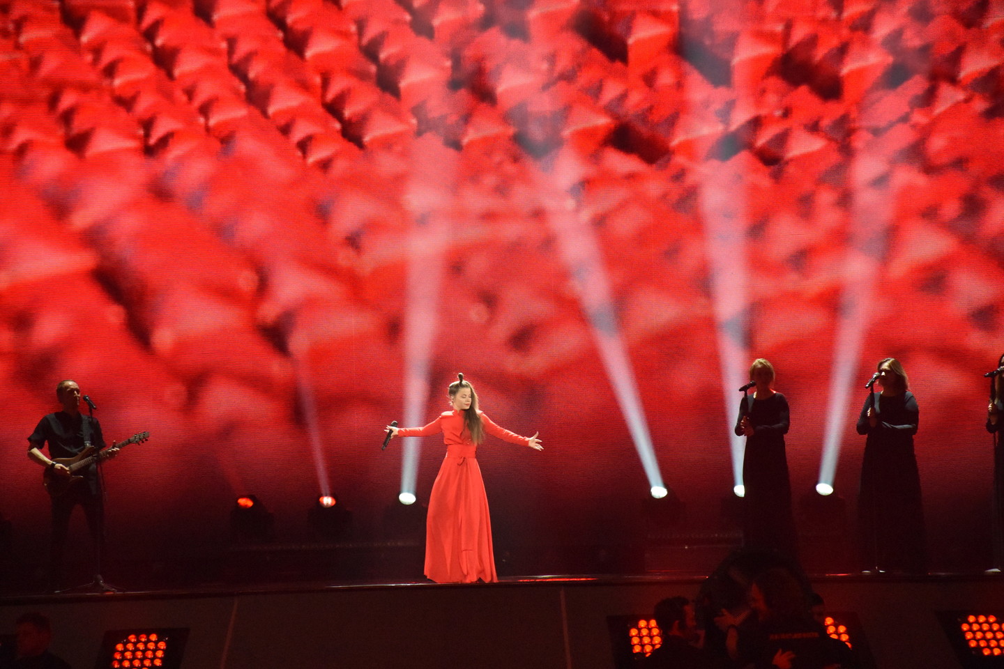"Fusedmarc" surengė antrąją repeticiją "Eurovizijos" scenoje.<br> R.Zilnio nuotr.