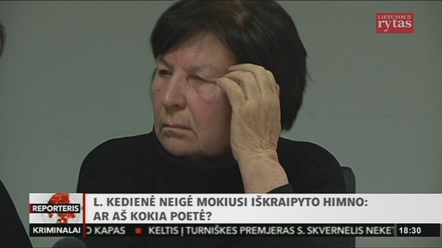 Laimutė Kedienė neigė mokiusi iškraipyto himno: ar aš kokia poetė?