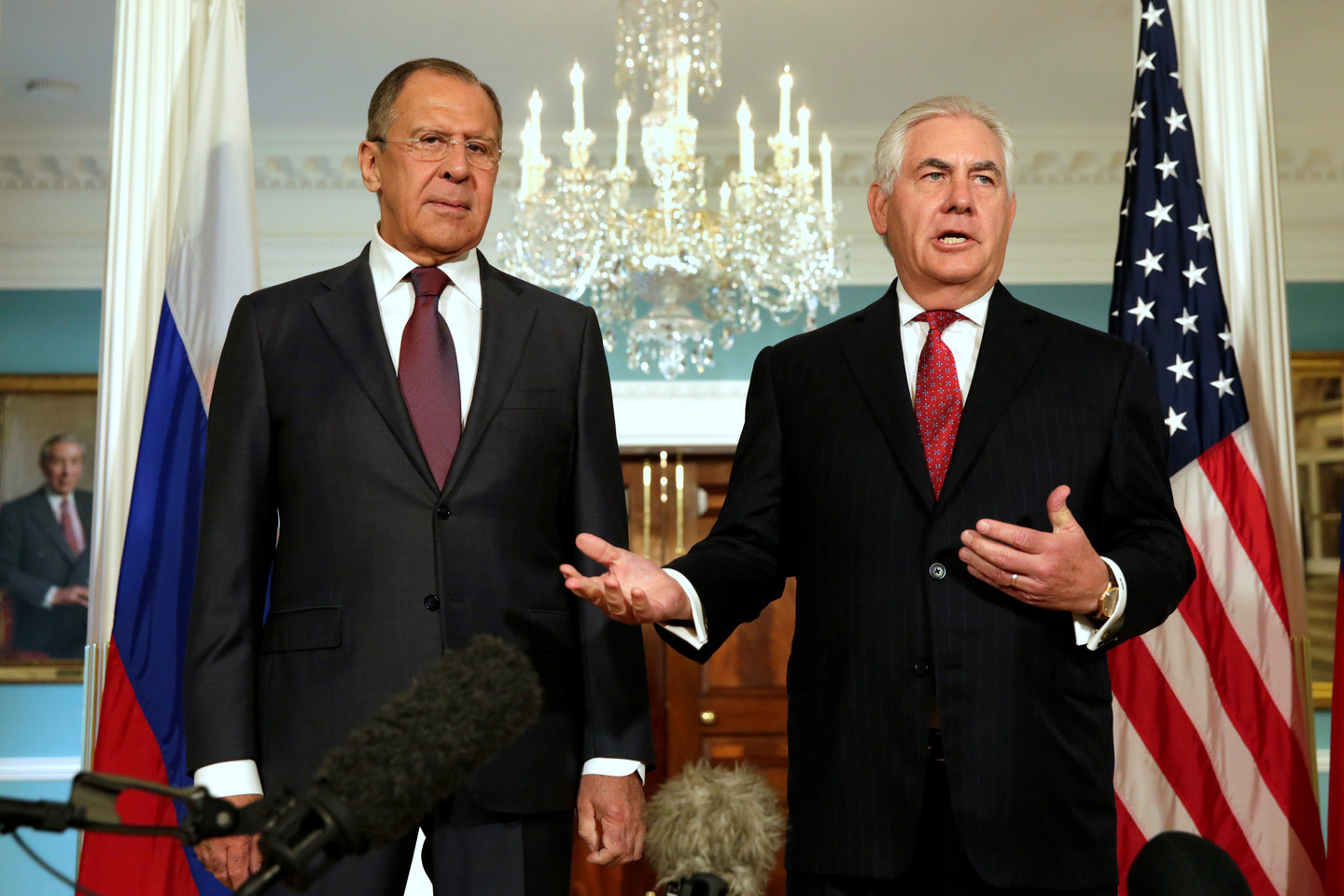 Po derybų su R.Tillersonu S.Lavrovas vyks į Baltuosius rūmus, kur jį priims D.Trumpas.
