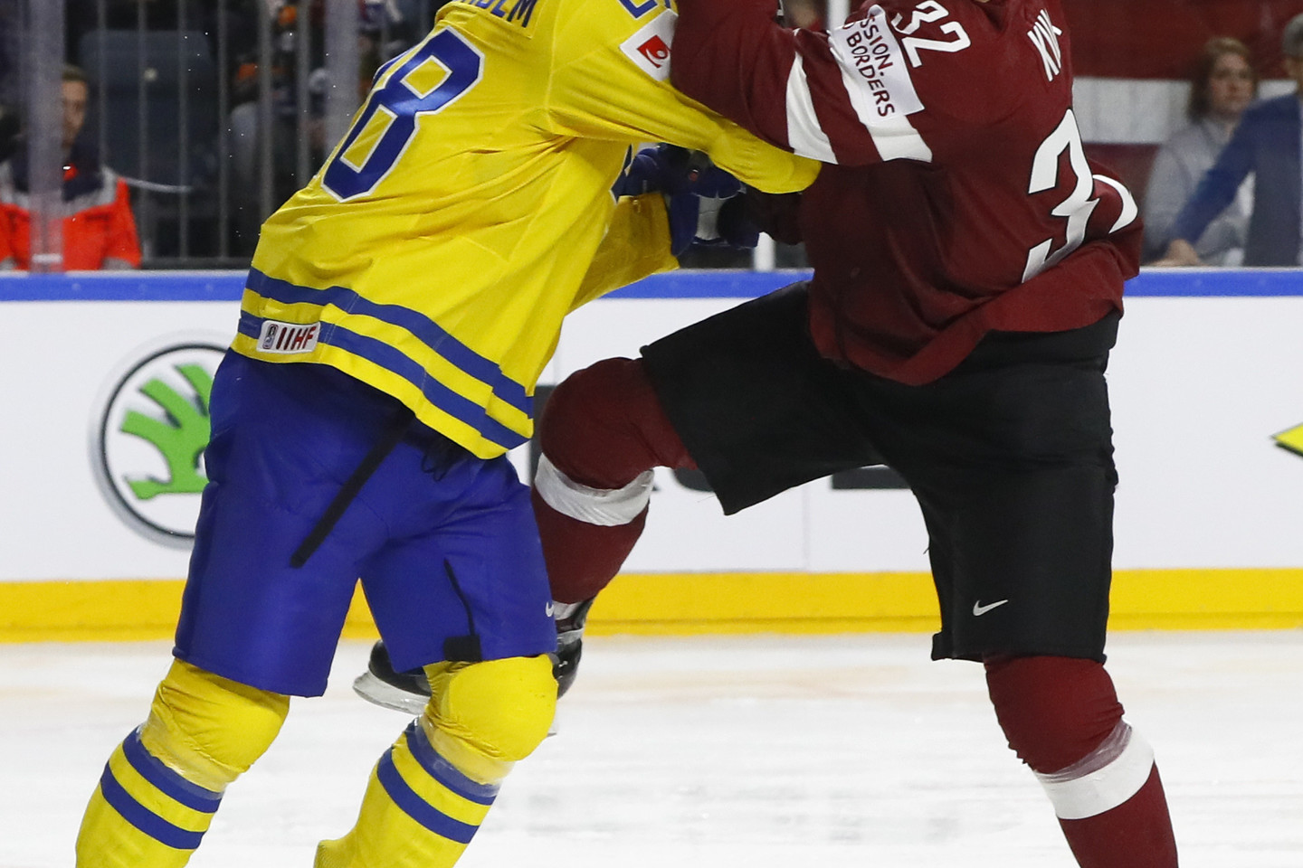  Švedijos ir Latvijos rinktinių rungtynės.<br> Reuters/Scanpix nuotr.