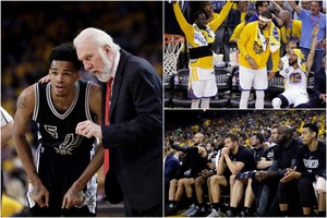 „Spurs“ komanda atrodė bejėgė: „Warriors“ tiesiog nušlavė lyderį praradusius varžovus