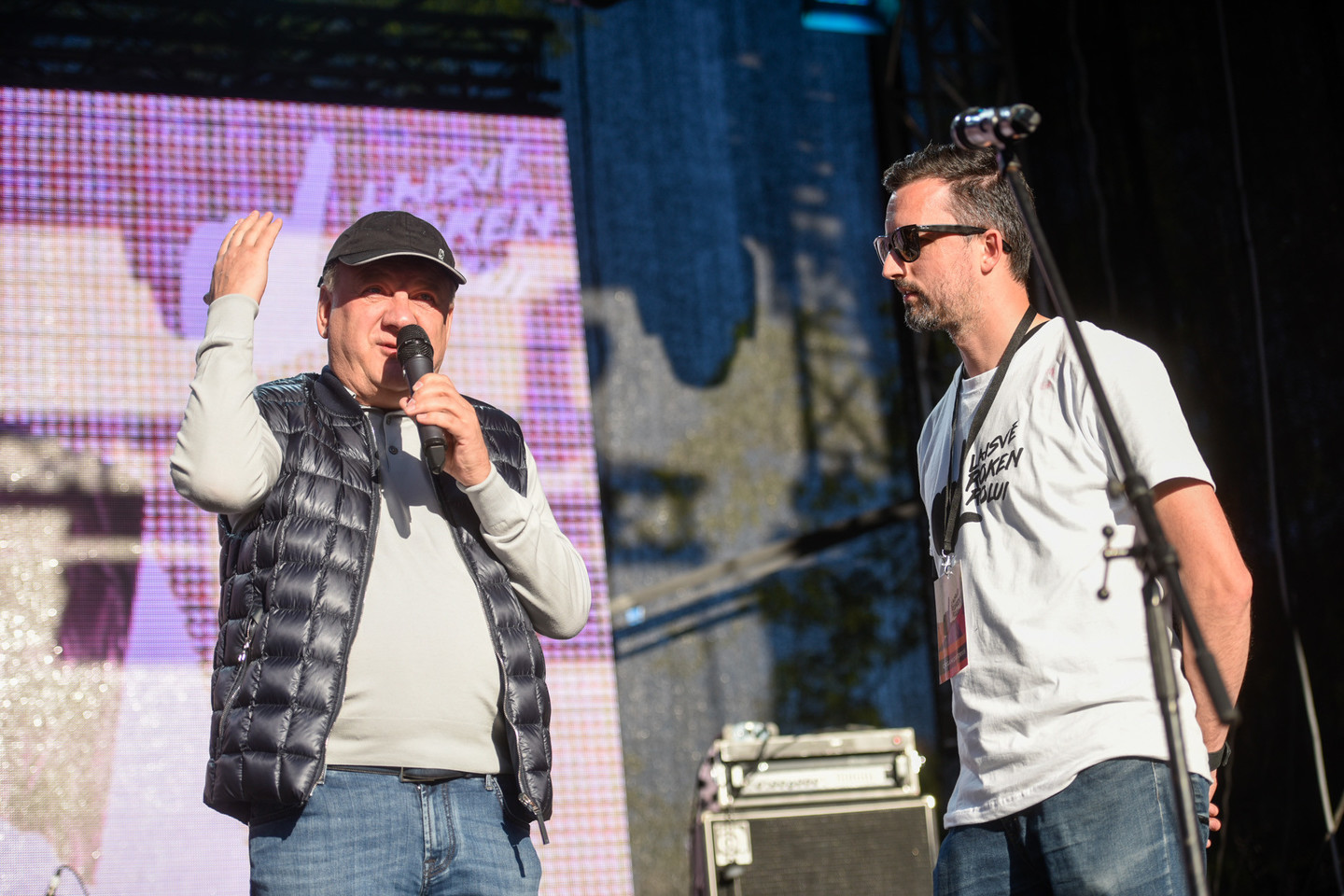 Antradienį prie Seimo vyko protestas „Laisvę rokenrolui“.<br> D.Umbraso nuotr.