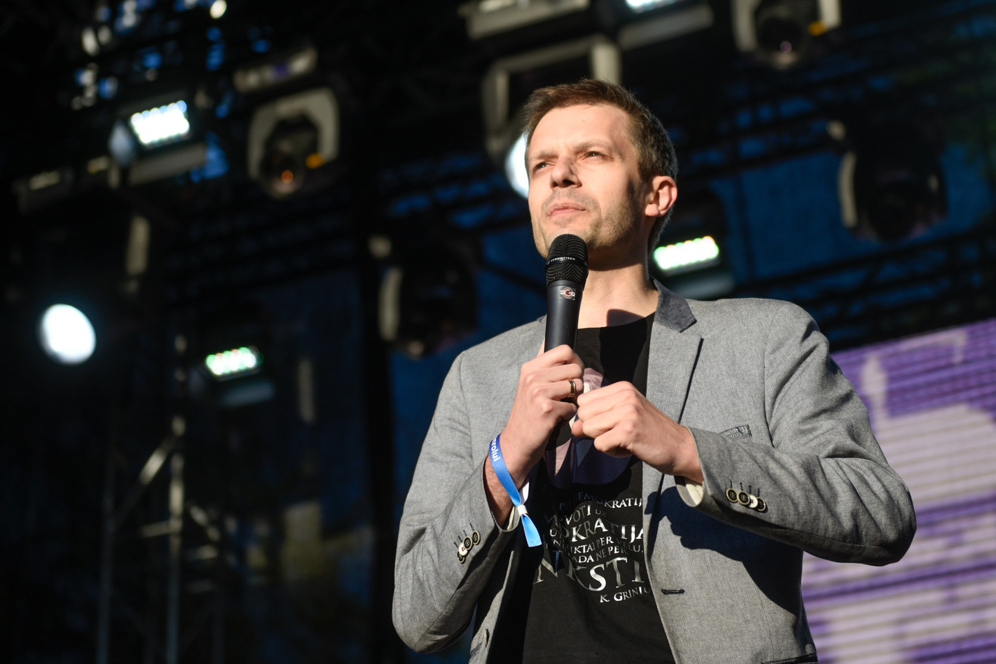 Antradienį prie Seimo vyko protestas „Laisvę rokenrolui“.<br> D.Umbraso nuotr.