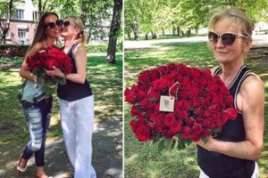  Viktorija Siegel mamą lepina gėlėmis