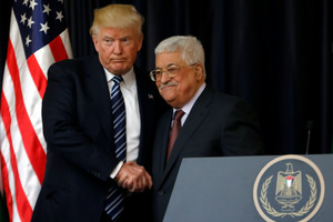 Betliejuje viešintis Donaldas Trumpas davė pažadą Artimiesiems Rytams