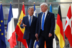 Briuselyje viešintis Donaldas Trumpas pradėjo susitikimą su ES lyderiais