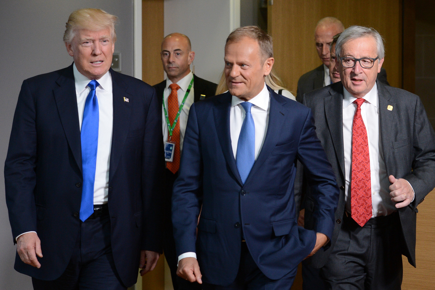 D.Trumpas susitiko su D.Tusku ir J.-C.Junckeriu.
