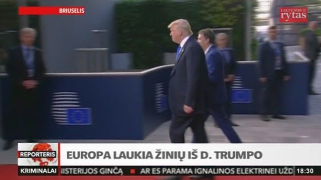 Briuselyje viešintis Donaldas Trumpas negailėjo kritikos NATO sąjungininkėms