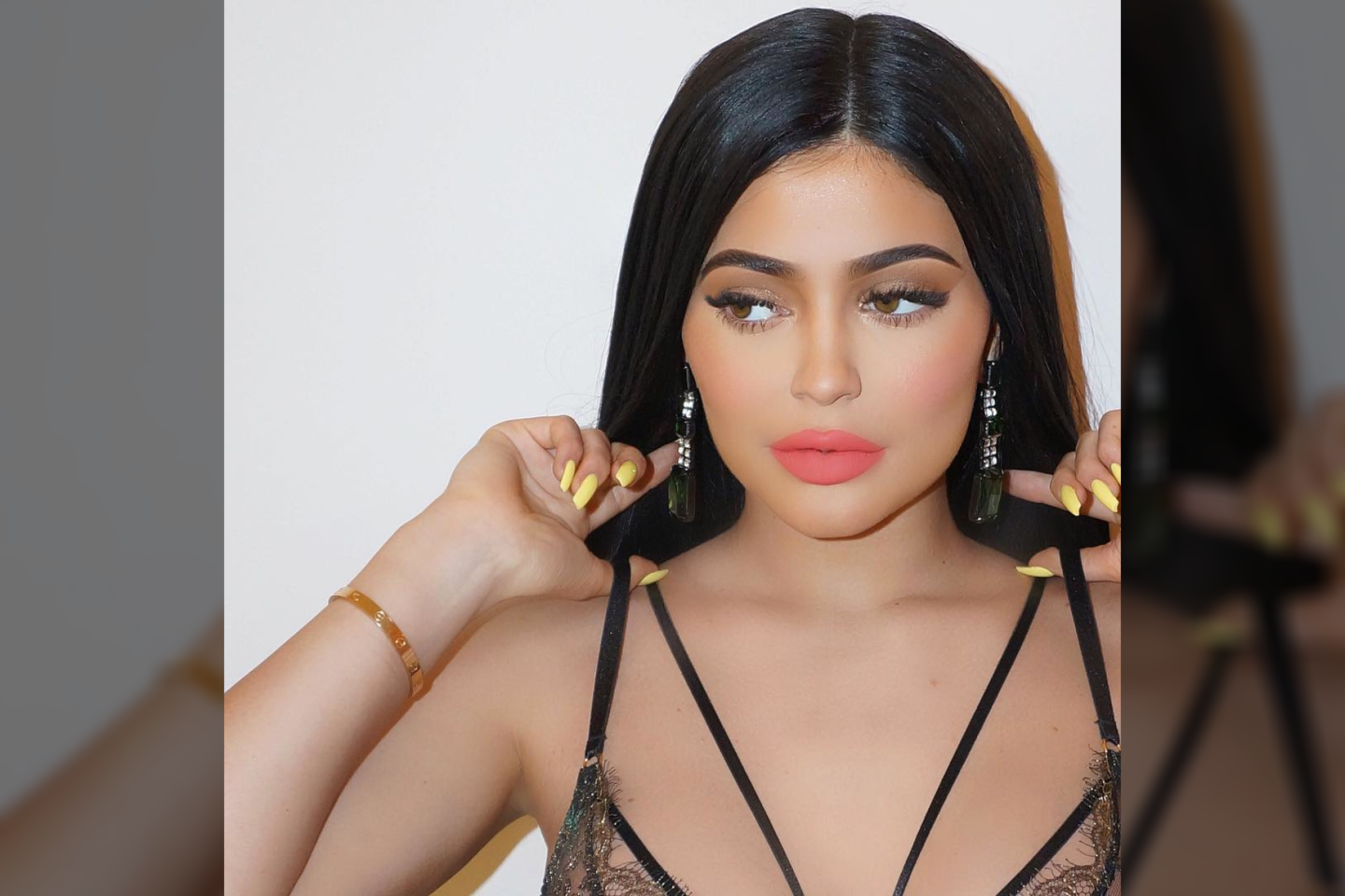 Kylie Jenner nuogybės.<br> „Instagram“ ir „Snapchat“ nuotr.