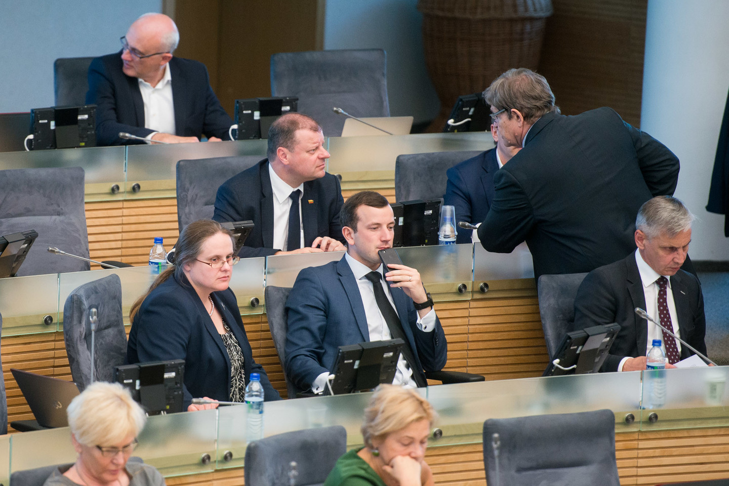 Seimas antradienį balsuoja dėl naujojo Darbo kodekso pataisų.<br> J.Stacevičiaus nuotr.