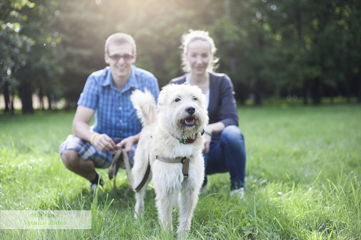 Projekto metu fotografuojami žmonės su augintiniais iš prieglaudų, gatvės ar išgelbėtais kitais būdais, publikuojamos laimingos jų istorijos.<br> V. Stirbio nuotr.