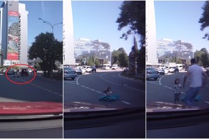 Užfiksuota vaizdo registratoriumi: rusės poelgis Sočio gatvėje šokiravo