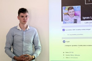 Tiesiogiai bakalaurinio darbo gynimą transliavęs Ignas Lelys tapo sensacija