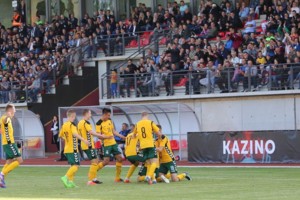 U-21 rinktinė Telšiuose lengvai patiesė Farerų salų futbolininkus
