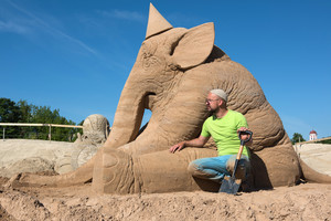 Jelgavos smėlio skulptūrų festivalyje – lietuvio menininko triumfas
