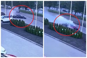 Neįtikėtina avarija Rusijoje: sudaužyto „Porsche“ šeimininkas labai džiaugiasi