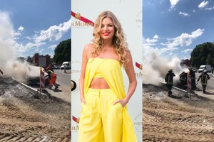 Trakuose užsiliepsnojo Solveigos Mykolaitytės automobilis