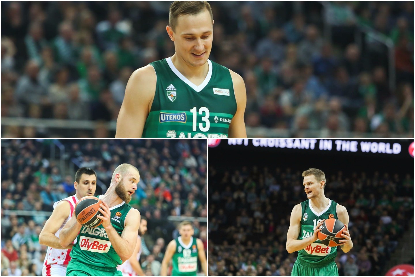 Rinktinėje nebus trijų žalgiriečių: P.Jankūno (viršuje), A.Kavaliausko (kairėje) ir R.Seibučio.<br> Lrytas.lt montažas.