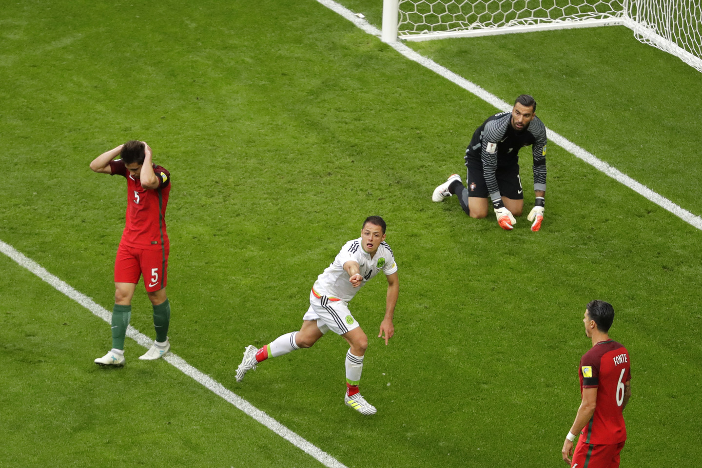 Portugalijos ir Meksikos rungtynės.<br> AP nuotr.