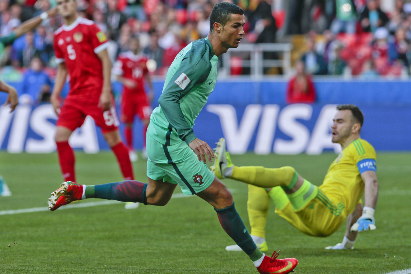  Portugalija Konfederacijos taurėje įveikė Rusiją<br> AFP nuotr.
