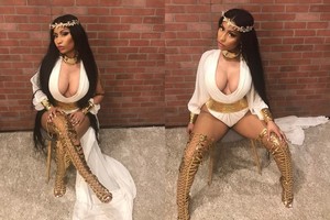 Prieš pat pasirodymą – intriguojantys Nicki Minaj kadrai