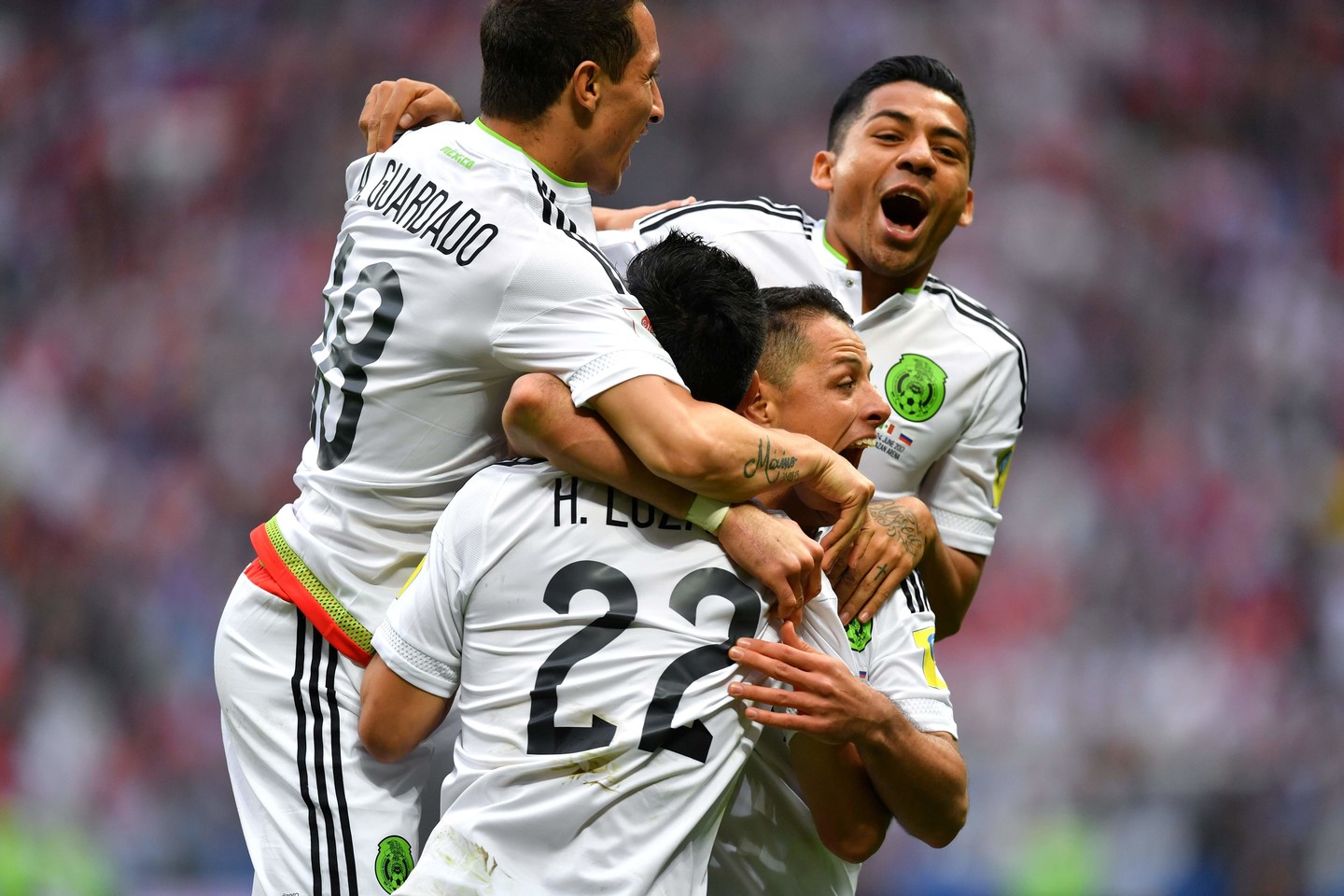  Meksika žengė į konfederacijų taurės pusfinalį<br> AFP/Scanpix nuotr.