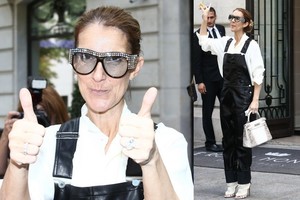 Neįprastas Celine Dion stilius Paryžiaus gatvėse nepaliko abejingų