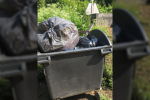 Radinys Rokantiškių kapinių konteineryje: apibūdinti pritrūko žodžių