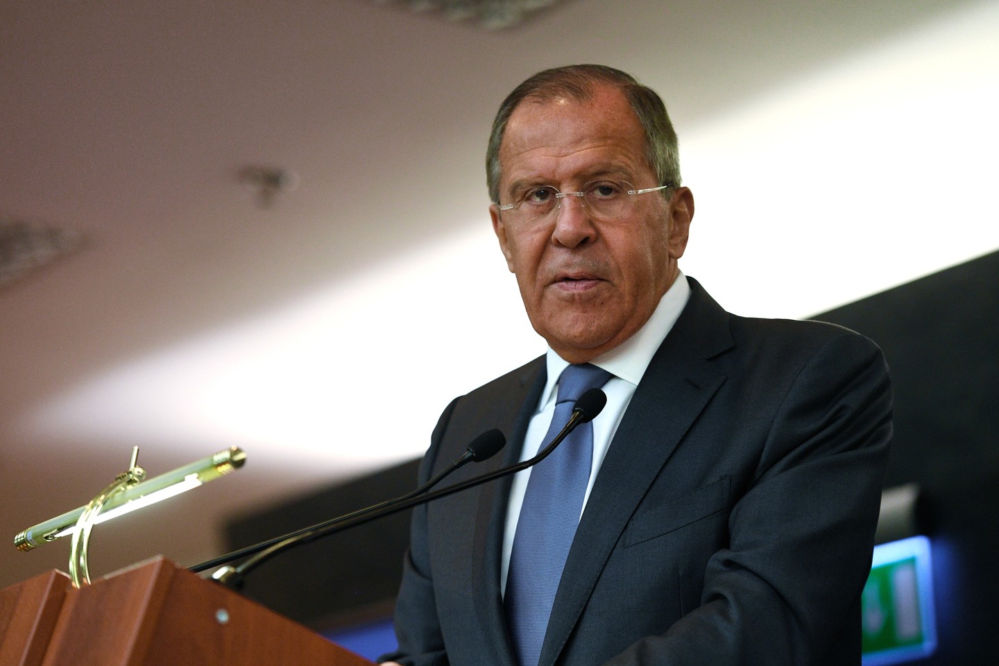  S.Lavrovas užsiminė apie Rusijos dalyvavimą kariniuose veiksmuose Donbase. <br> „Sputnik“/„Scanpix“ nuotr.