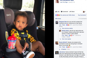 Kim Kardashian, paviešinusi sūnaus nuotrauką, sukėlė audrą internete