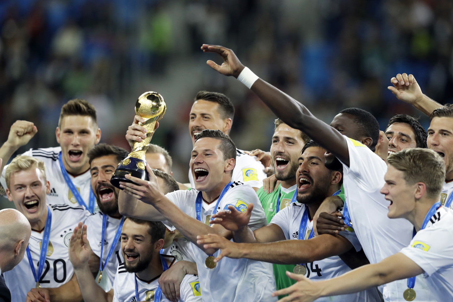  2017 metų FIFA konfederacijų taurę iškovojo Vokietijos rinktinė.<br> AP nuotr.