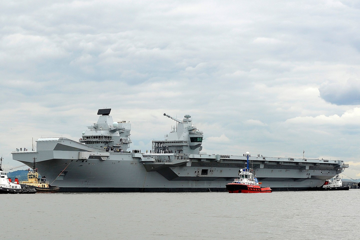 „HMS Queen Elizabeth“ buvo pradėtas statyti 2009 metais.<br> AFP/Scanpix nuotr.