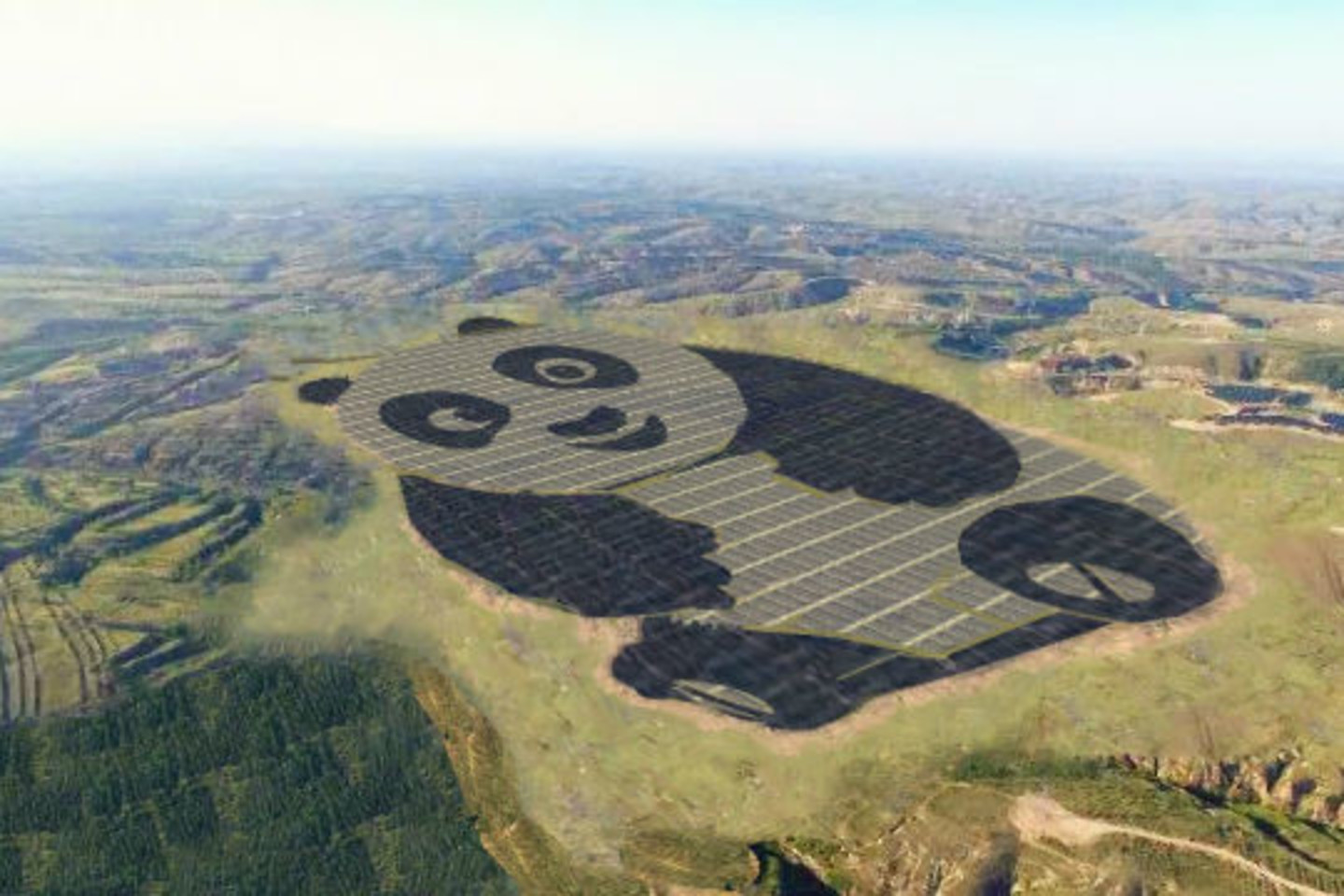 "Panda", sudėliota iš saulės jėgainių, gamins elektros energiją.