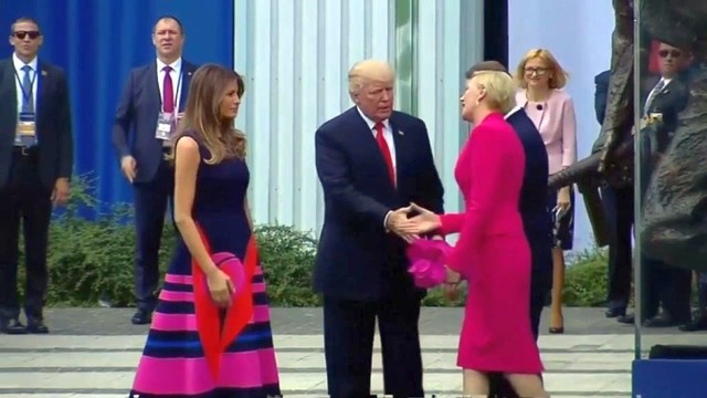 Tokio Lenkijos pirmosios ponios žingsnio Donaldas Trumpas nesitikėjo