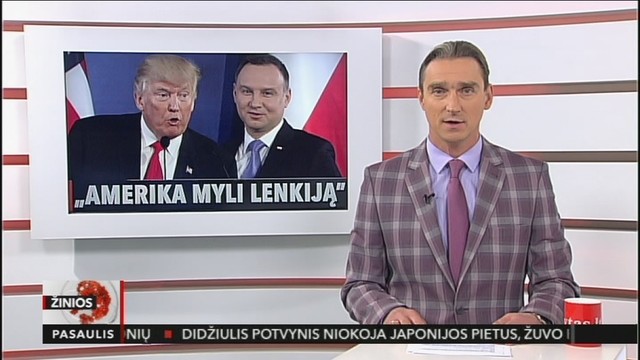 JAV prezidentas Donaldas Trumpas negailėjo gerų žodžių Lenkijai