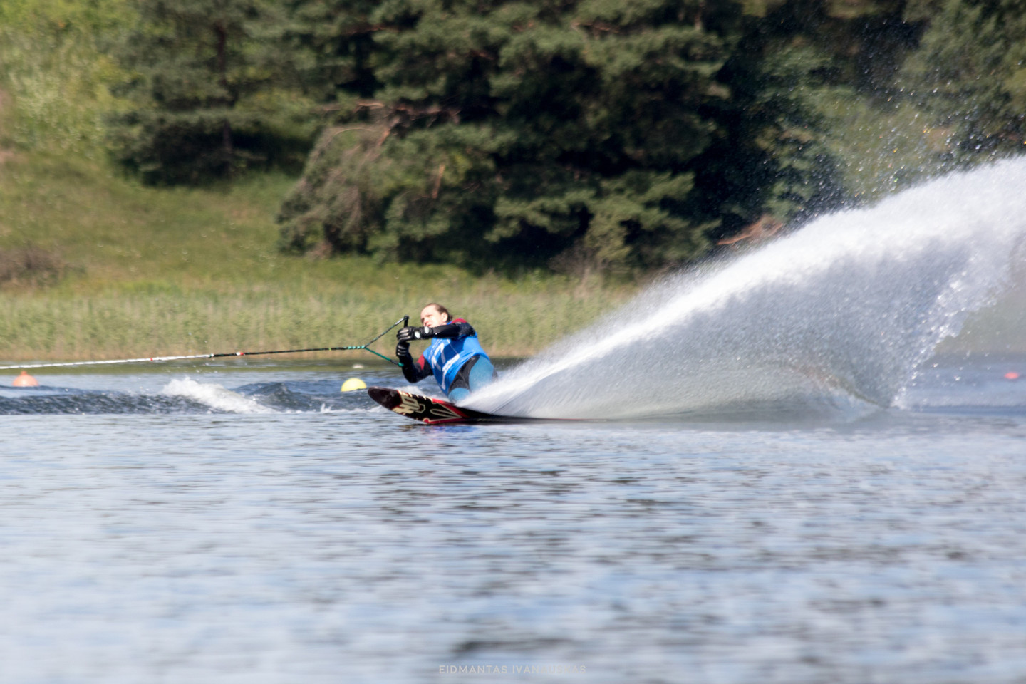 Lietuvoje pirmą kartą surengtų Tarptautinės vandens slidinėjimo federacijos standartus oficialiai atitinkančių varžybų dalyviai namo išsivežė ir medalius, ir rekordus, ir gerus įspūdžius. <br> E.Ivanausko nuotr.