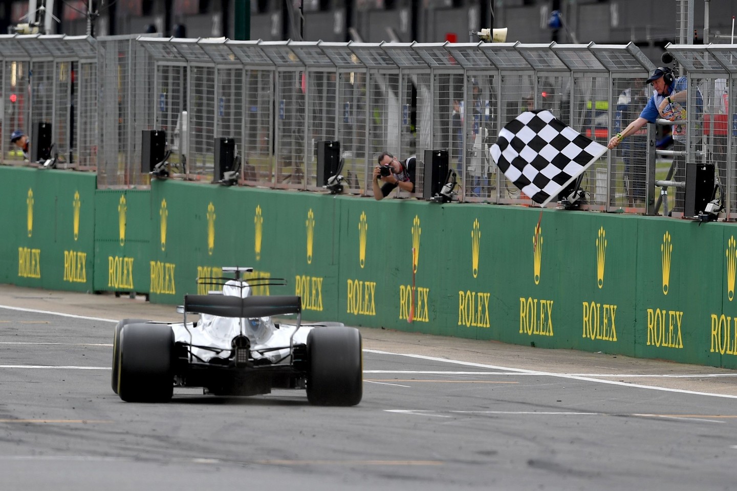 Didžiosios Britanijos „Grand Prix“ lenktynių akimirka.<br>AFP/Scanpix nuotr.