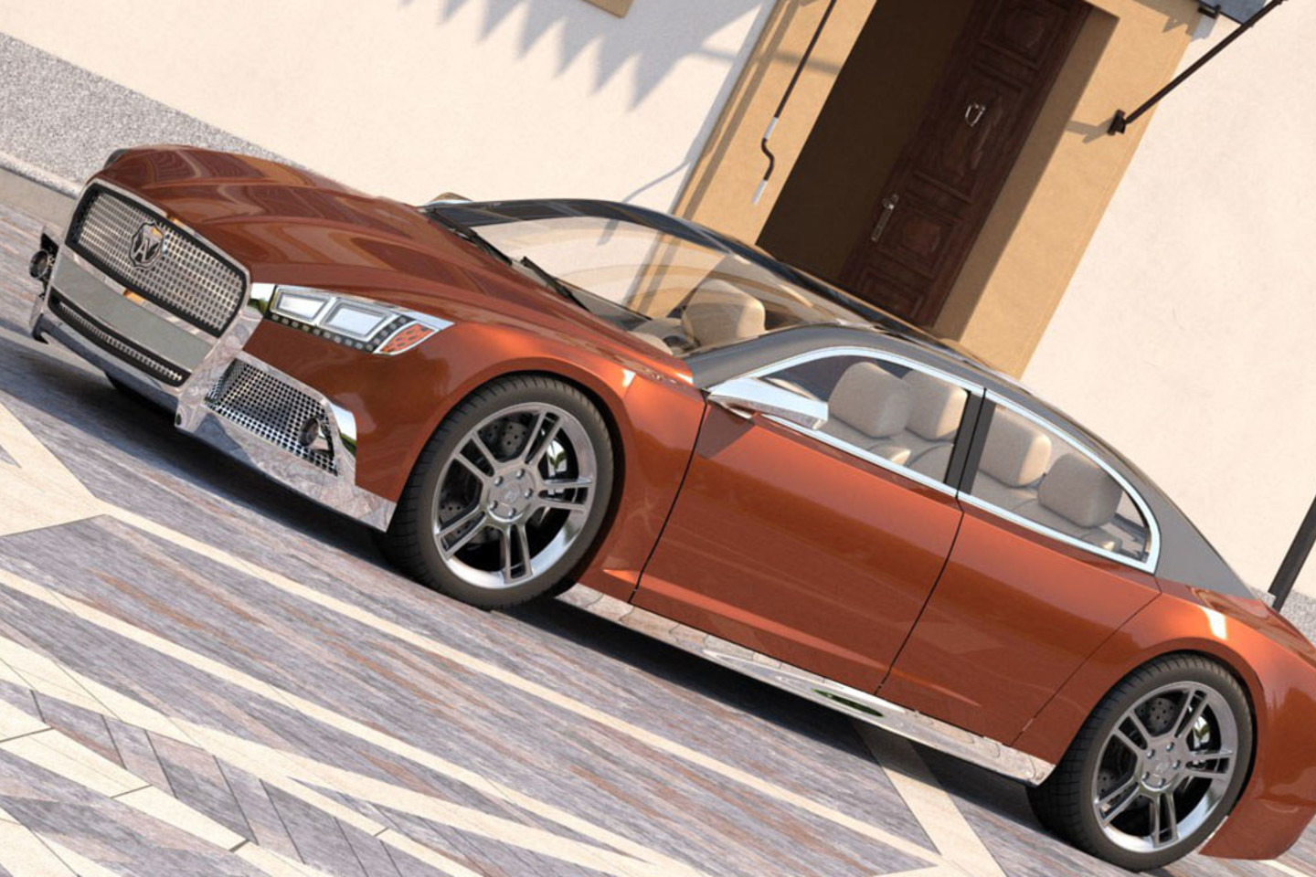 Jaunas rusų dizaineris taip įsivaizduoja modernų „Volga“ automobilį. <br>Aleksandro Štormo nuotr.