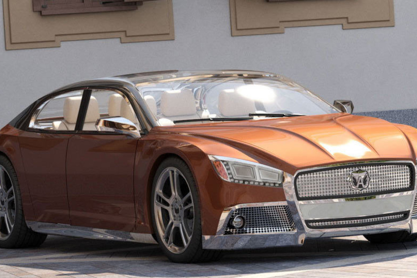 Jaunas rusų dizaineris taip įsivaizduoja modernų „Volga“ automobilį. <br>Aleksandro Štormo nuotr.