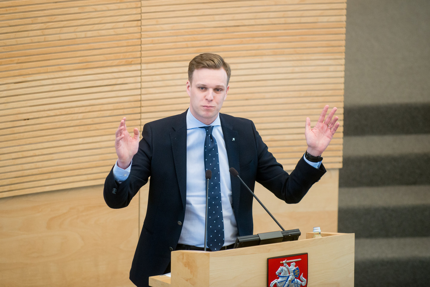 Iš pradžių G. Landsbergis garbino S. Skvernelį, tik, kaip vėliau paaiškėjo, ne visai pagrįstai. Dabar to entuziazmo sumažėjo, santykiai tapo konfliktiškesni.<br>J.Stacevičiaus nuotr.