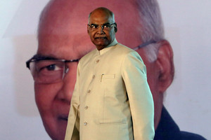 Indijos prezidentu prisaikdintas žemos kastos hinduistų lyderis Nathas Kovindas