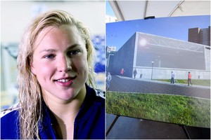 Rūtos Meilutytės nuopelnų rezultatas – Vilniuje įkasta naujo baseino statybų kapsulė
