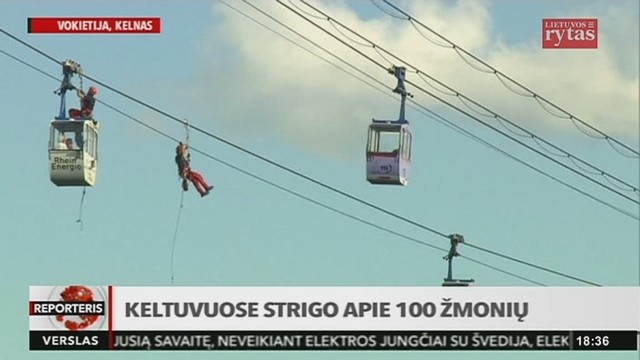 Vokietijoje keltuvuose teko gelbėti apie 100 įstrigusių žmonių