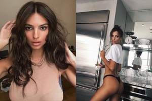 Karštoji Emily Ratajkowski pasidalijo pikantišku kadru